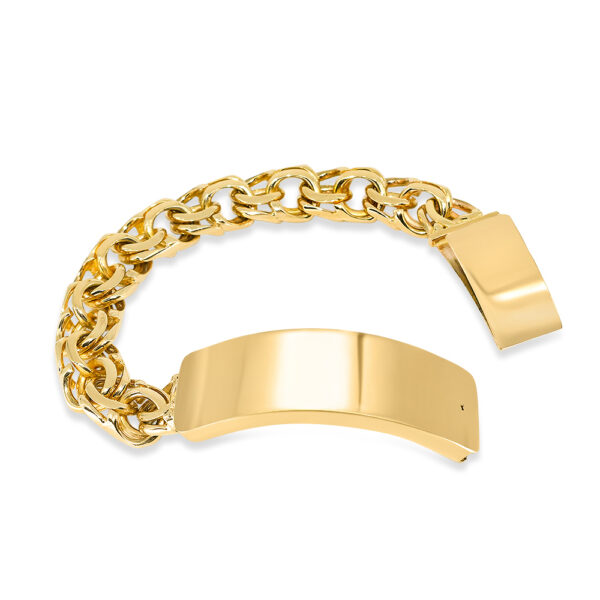 1. 10k Yellow Gold Chino Link Bracelet 15mm_joyeriadaisy