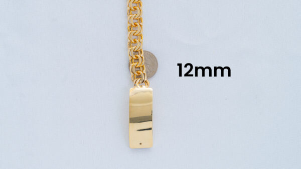 4. Quarter 10k Yellow Gold Chino Link Bracelet 12mm_joyeriadaisy