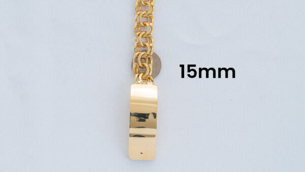 4. Quarter 10k Yellow Gold Chino Link Bracelet 15mm_joyeriadaisy
