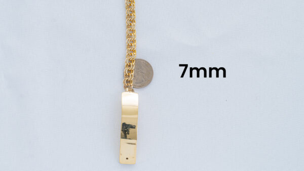 4. Quarter 10k Yellow Gold Chino Link Bracelet 7mm_joyeriadaisy